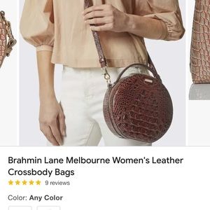 Brahmin croc embossed leather Bag